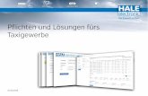 Pflichten und Lösungen fürs Taxigewerbe - - IHK Koblenz · Seite 14 HALE bietet die Komplettlösung für Ihr Taxiunternehmen: Taxameter, Signierung, Datenübertragung, Datenspeicherung,