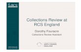 Collections Review at RCS England - nag · Recording collected data 6 REVIEWING SIGNIFICANCE RCS - COLLECTIONS REVIEW DATASHEET Room: Front Book Store Location within room Review
