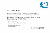 Carrier Ethernet – A Wave is Building Provider Backbone Bridges with ...cenic07.cenic.org/program/slides/cenic-2007-kentstevens-nortel.pdf · Carrier Ethernet – A Wave is Building