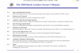 First Edition for Buick LeSabre The 1999 Buick LeSabre ... · 7-1 Maintenance Schedule ... 1-18 Supplemental Restraint System (SRS) ... First Edition for Buick LeSabre Owner’s Manual