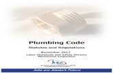 Plumbing Code - Alaska Dept of · PDF file3 (3) the 1997 edition of the Uniform Solar Energy Code published by the International Association of Plumbing and Mechanical Officials and