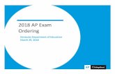 2018 AP Exam Ordering - education.ky.gov Webinar... · Online AP Exam Ordering • Each AP coordinator listed on the Exam Ordering returned Participation Form will receive an email