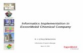 Informatics Implementation in ExxonMobil Chemical Companyacscinf.org/docs/meetings/229nm/presentations/229nm74.pdf · 1 R. J. (Chip) Wittenbrink Informatics Program Manager March
