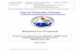 City Of Titusville, Florida SCOPE.pdf · 555 South Washington Avenue . Titusville, Florida 32796 (32781-2806) Proposal Title/Name: Enterprise Resource System (ERP) and Implementation