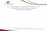 Anti-intimidation and Ethical Practises · PDF fileAnti-intimidation and Ethical Practises Forum Ethical Practises Survey 2017 RESEARCH REPORT 2 CONTENTS ... with the majority holding