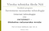 Visoka tehnička škola Niš - vtsnis.edu.rsvtsnis.edu.rs/wp-content/plugins/vts-predmeti/uploads/1_Internet... · Internet tehnologije (1) INTERNET ... Internet stek protokola (1)