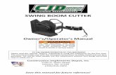 SWING BOOM CUTTER - cidattachments.com · Construction Implements Depot PAGE 2 Swing Boom Cutter January 2015 Thank You Our ... Minor or Serious Injury. Not related to Personal Injury.