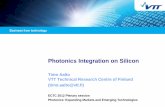 Photonics Integration on Silicon - ECTC .Photonics Integration on Silicon ... Photonics technologies