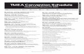TMEA Convention Schedule - Texas Music Educators … · TMEA Convention Schedule Wednesday, February 10, 2010 G General Membership B Band O Orchestra V Vocal E Elementary C College