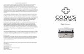 Egg Cooker · 2018-01-09 · Arches COOK'S COMPANION . Title: Microsoft Word - Document1.docx Created Date: 20180108205605Z ...