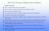 The New Primary Mathematics Syllabus - Curriculum · The New Primary Mathematics Syllabus Pupils should. Ï. have a sense of the size of a number. Ï. know where a number fits into