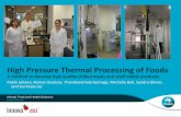 High Pressure Thermal Processing of Foods - Innova · Outline • High pressure thermal processing – process definition • Product categories • Spore inactivation – synergies