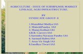 AGRICULTURE - ISSUE OF SUBSIDY,MSP, MARKET … Groups/Syndicate 8 PPT... · agriculture 6. 1 - issue of subsidy,msp, market linkage, agri infrastructure. by syndicate group- 8 1.manubhai