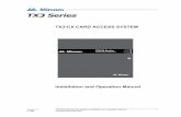LT-980 TX3-CX Card Access System Manual - Mircom€¦ · 2 TX3-CX Card Access System Installation and Operation Manual Version 4.1 LT-980 Copyright December 2017 Copyright December