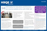 IOSH Safety for Executives and Directors - hsqe.co.uk · IOSH Managing Safely is relevant to all industries and organisations. It provides information about key health and safety