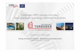 Turboden ORC energy recovery: best practices in energy ... Duisburg 130612.pdf · best practices in energy intensive industries ... Cooling: water condenser + air-coolers No water
