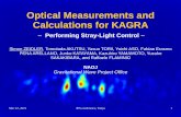 Optical Measurements and Calculations for KAGRAgwdoc.icrr.u-tokyo.ac.jp/DocDB/0034/G1503403/005/JPS-presentation... · Optical Measurements and Calculations for KAGRA Simon ZEIDLER,