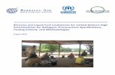 Biomass and Liquid Fuel Cookstoves for United Nations High ... · Commissioner for Refugees: Procurement Specifications, Testing Criteria, ... Air Quality ... 16.7 mil lion are refugees