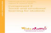 Component 2 Social and emotional learning for students · 2017-12-21 · KidsMatter Primary Resource – Component 2 Information for parents, carers & school staff: Component 2 Social