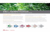 FSC - Certified Products · the environmental and social impacts of product packaging, labeling, ... 54069 Fasson® 54# Semi-Gloss ITC FSC®/C2500/.92 Mil PET Custom FSC Mix Credit