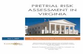 PRETRIAL RISK ASSESSMENT IN VIRGINIA · Recommended Conditions of Release ... duties related to determining bail. ... Pretrial Risk Assessment in Virginia . Instrument. 1.