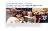DHS Students, Coach Honored at National Speech & … Students, Coach Honored at National Speech & Debate Tournament RIPON, Wis. (June 20, 2016) – The National Speech & Debate Association