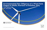 Environmental Due Diligence of a Wind Farm Project …€¦ · Environmental Due Diligence of a Wind Farm Project in Melfi, Province of Potenza, Italy ... baseline assessment that