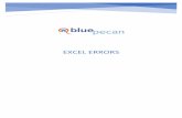 EXCEL ERRORS - Blue Pecan Computer Training Ltd · EXCEL ERRORS © Blue Pecan ... © Blue Pecan Computer Training 2017  3 Excel Training ... Not Storing a Name