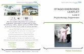 OTAGO EXERCISES LEAFLET - ashfordstpeters.info · OTAGO LEVEL 2 EXERCISES Introduction Welcome back to the programme! The exercise programme that ... EXERCISES TO HELP IMPROVE YOUR
