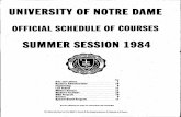 SUMMER SESSION 1984 - University of Notre Dame … · SUMMER SESSION 1984 m m ... Time Line 1 Line 2 o. Line 3 9:00 A BAU • GSA ... ECON 301 01 INTERMEDIATE ECON THRY-MICRO 03.0