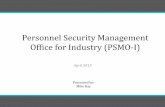 Personnel Security Management Office for Industry … Update.pdf · Personnel Security Management Office for Industry ... Functions of Personnel Security Management Office for Industry