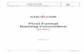 Pixel Format Naming Convention - emva.org · The Pixel Format Naming Convention supplements the GenICam Standard Feature Naming Convention (SFNC). As such, it is a child document