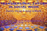 TRANSPERSONAL THEORY IN SOCIAL WORK Psychodynamic Theories Carl Jung Roberto Assagioli ¾Saw psychotherapy as healing for the soul ¾Preconscious – stores easily retrievable memories;