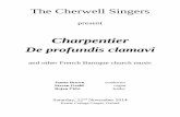 De profundis clamavi - · PDF fileFrench Baroque church music This thyear sees the 250 anniversary of the death of Jean-Phillipe Rameau, and to mark this the Cherwell Singers present