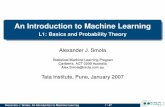 An Introduction to Machine Learning - alex.smola.org · An Introduction to Machine Learning L1: ... Hebb’s rule, perceptron algorithm, convergence, ... Meet Sunny from I, Robot