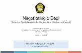 Negotiating a Deal - birohukum.bappenas.go.idbirohukum.bappenas.go.id/data/data_presentasi/Negotiating a Deal-… · kontrak menemukenali berbagai referensi terkait dengan rencana