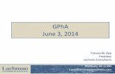 GPhA June 3, 2014 - Generic Pharmaceutical Association · APQR reviews completed ... (more detailed definitions in the pilot template) ... collection by 9/15 for release of first