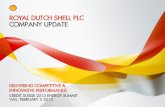 Guide ROYAL DUTCH SHELL PLC COMPANY UPDATE · Reserves: Our use of the term “reserves” in this presentation means SEC proved oil and gas reserves. ... STRONG BALANCE SHEET $ billion