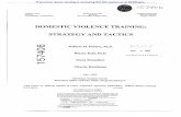 DOMESTIC VIOLENCE TRAINING: STRATEGY AND TACTICS · DOMESTIC VIOLENCE TRAINING: STRATEGY AND TACTICS INTRODUCTION The Commonwealth of Massachusetts has focused an increasing amount