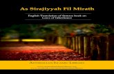 As Sirajiyyah Fil Mirath - saifi.dksaifi.dk/tafhim/siraji-eng.pdf · Australian Islamic Library () As Sirajiyyah Fil Mirath English Translation of famous book on