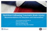 Nutrition Following Traumatic Brain Injury · VETERANS HEALTH ADMINISTRATION Objectives 1) Learners will list and discuss two of the most common post-TBI nutritional deficiencies.