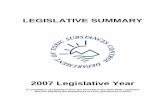 2007 Legislative Year - Welcome to the Department of …dtsc.ca.gov/LawsRegsPolicies/upload/LEGISLATIVE-SUMMARY-2007_… · 2007 Legislative Year. A compilation of legislation from