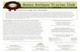 MESSAGE FROM THE PRESIDENT - Maine Hosting …shared4.mainehost.net/~mainean1/wp-content/uploads/2015/12/2015... · MESSAGE FROM THE PRESIDENT. ... Barry & Ann Cooley York, Maine