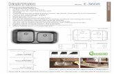 Specifications - Edge 300 Series - Karrankarransinks.com/images/pdf/Specifications - Edge 300 Series.pdf · Features and Specifications: Vanity sink 15-1/4” x 15-1/4” x 5-3/4”.