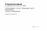 TOSHIBA 15.6” Mobile LED Monitor User’s Manualcdn.cnetcontent.com/c1/e5/c1e5e006-5cd5-43ae-b795-8cffc56b006c.pdf · TOSHIBA 15.6” Mobile LED Monitor User’s Manual ... Setting