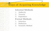 Ways of Acquiring Knowledge - D155ww2.d155.org/clc/tdirectory/JSayles/Shared Documents/AP Chemistry... · Ways of Acquiring Knowledge Informal Methods 1. Authority 2. Tenacity 3.