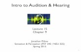 Lecture 15 Chapter 9 - Pillow Lab: home pagepillowlab.princeton.edu/teaching/sp2015/slides/Lec15_Audition_Chap... · Intro to Audition & Hearing Lecture 15 Chapter 9 Jonathan Pillow