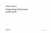 Single-Stage Thermostat Install Guide · the following letter Label the wires with the ... RH, R or R5) coming out of the wall Leave the jumper wire in its place Terminal RC and RH