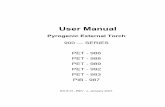 PET User Manual - Persys · PDF fileUser Manual Pyrogenic External ... of the PET 900 series: PET-986 PET-988 PET-989 PET-992 ... January 2001 Pyrogenic External Torch — 900 SERIES