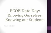 PCOE Data Daycoe.sfasu.edu/documents/DataDay_2013October18_B.pdf · PCOE Data Day: Knowing Ourselves, Knowing our Students October 18, 2013